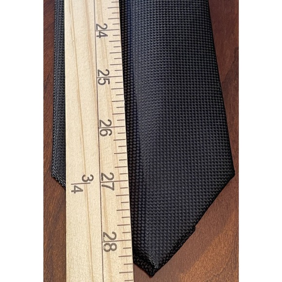 Geoffrey Beene, Black, Hand Made, Polyester, Men’s Neck Tie, Made In China - Picture 5 of 9